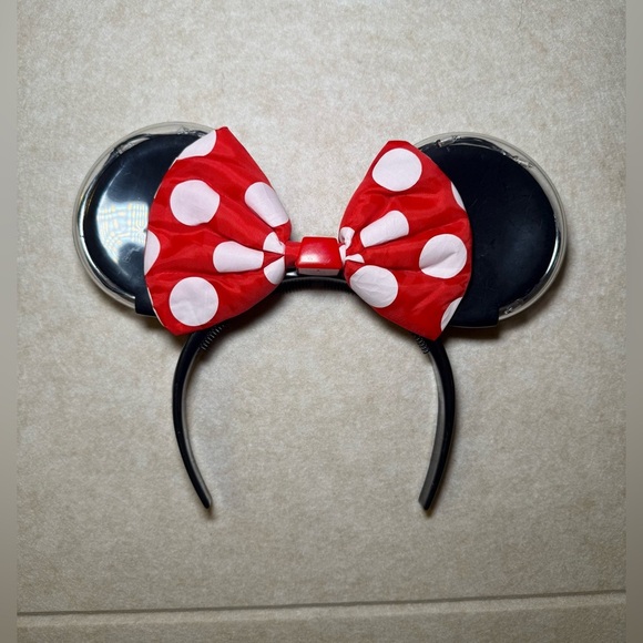 Disney Accessories - Disney on ICE Vintage 1998 Minnie Mouse Red Polka Dot Light Up Ears Headband